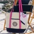 LE x T and T Large Open Top Long Handle Canvas Tote, alternative image