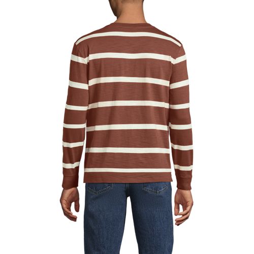  Lands' End Flammgarn-henleyshirt Aus Reiner Baumwolle, Herren, Größe:44-46 Regular, Weiß, Baumwolle, By Lands' End 