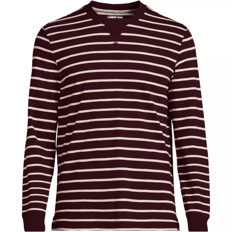 Men's Long Sleeve Slub Crew, Front