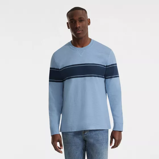 Men's Long Sleeve Slub Crew - primary