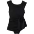 Women's Cap Sleeve Tie Belt Mini Swim Dress, alternative image