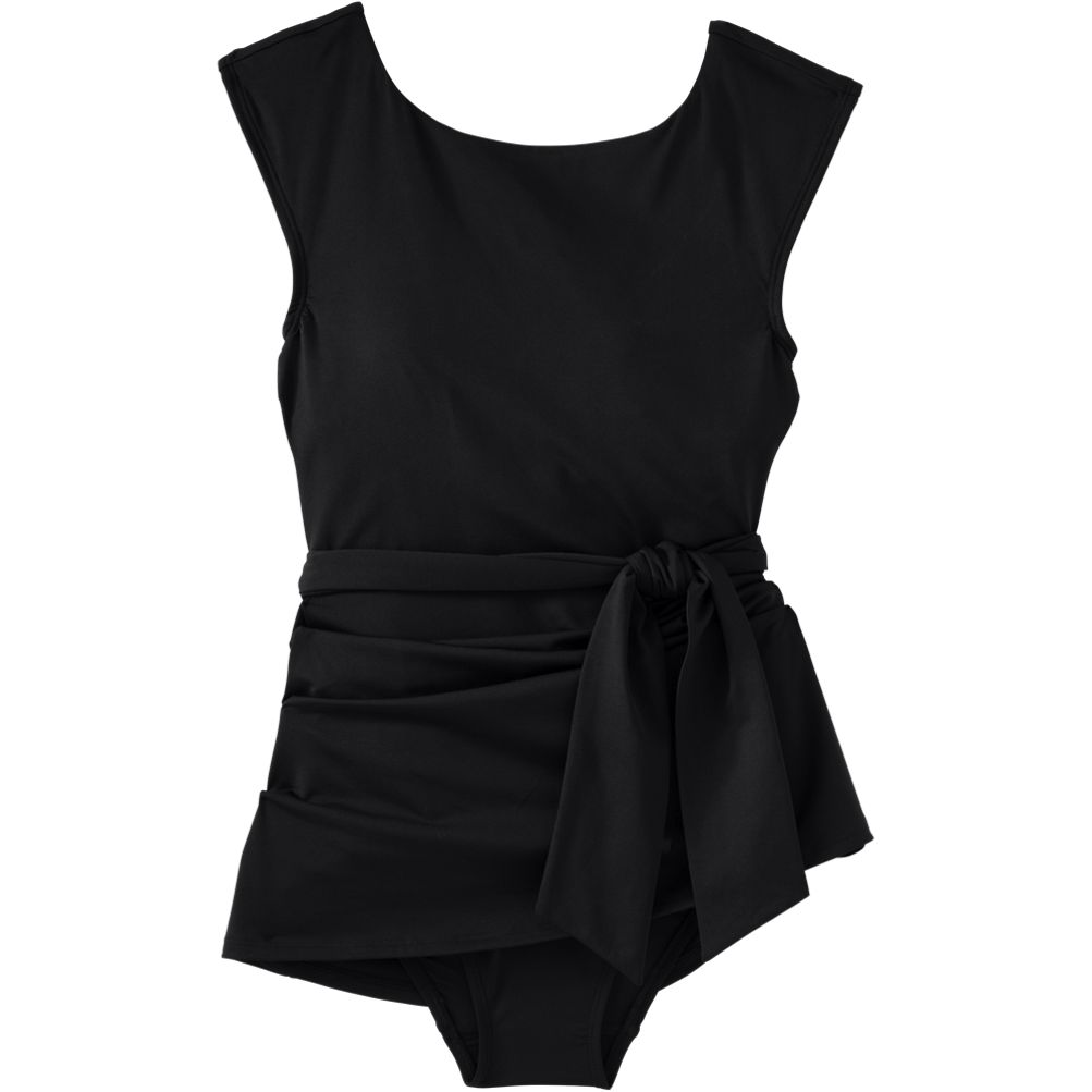 lands end side tie mini swim dress Lands' End Women's Side Tie Mini Swim Dress Swimsuit - 6
