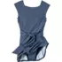 Women's Cap Sleeve Tie Belt Mini Swim Dress, alternative image