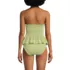 Women's Smocked Bandeau Peplum One Piece Swimsuit, Back