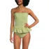 Women's Smocked Bandeau Peplum One Piece Swimsuit, Front