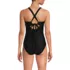 Women's Essential Tie Back Ruched One Piece Swimsuit, Back