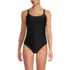 Women's Essential Tie Back Ruched One Piece Swimsuit, Front