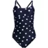 Women's Essential Tie Back Ruched One Piece Swimsuit, Front