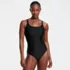 Women's Essential Tie Back Ruched One Piece Swimsuit, Front