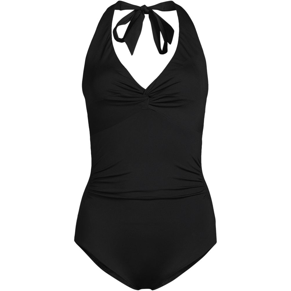 Women's Knot Twist Halter One Piece | Lands' End