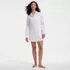 Women's New Button-Up Shirt Cover-Up Dress, Front