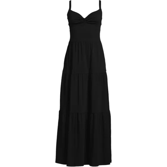 Women's Cotton Modal Twist Front Tiered Maxi Dress - primary