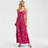 Women's Cotton Modal Twist Front Tiered Maxi Dress, Front