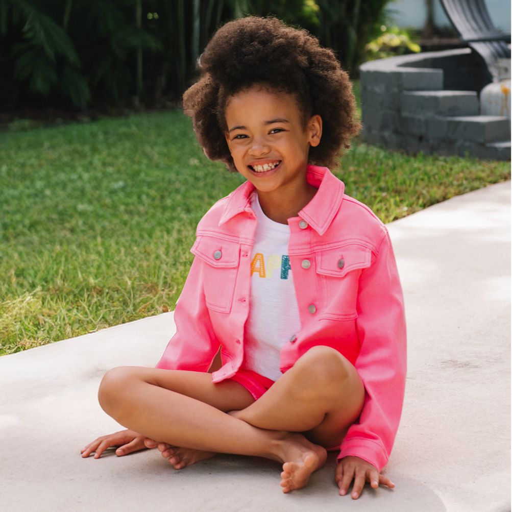 Girls Boxy Denim Jacket | Lands' End