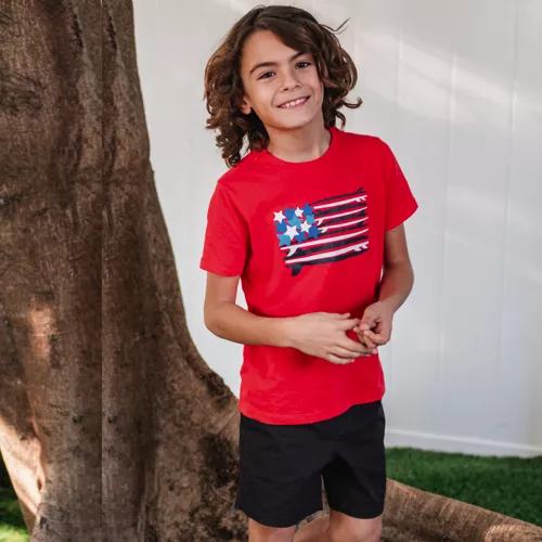 Boys Cotton Pull On Shorts, alternative image
