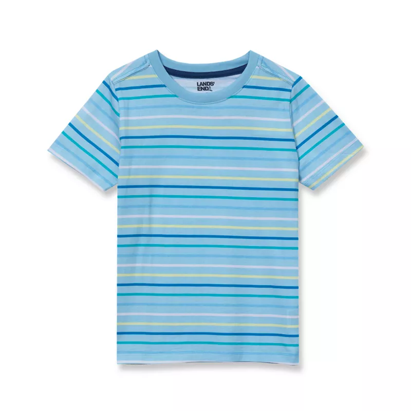 Boys Short Sleeve Stripe Crewneck Tee, alternative image