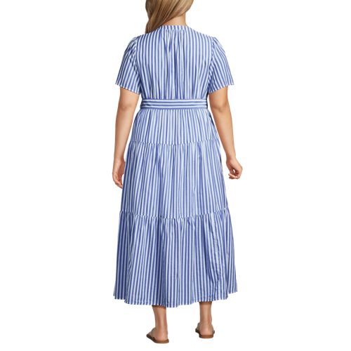 Women's Cotton Voile Button Front Maxi Dress - image 3