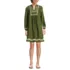 Women's Eyelet Above the Knee Tie Neck Dress, Front