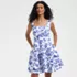 Women's Princess Seam Poplin Above the Knee Dress, Front