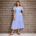 Women's Cotton Voile Button Front Maxi Dress, alternative image