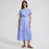 Women's Cotton Voile Button Front Maxi Dress, Front