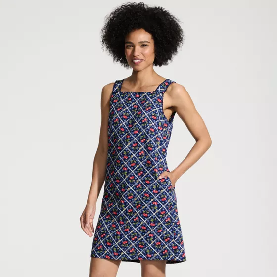Women's Linen Shift Above the Knee Dress - primary