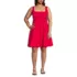 Women's Plus Size Princess Seam Poplin Above the Knee Dress, Front