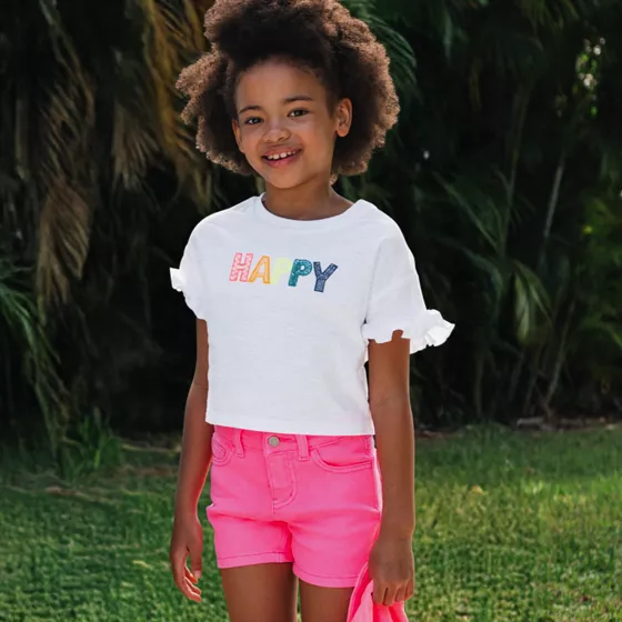 Girls Twill 5 Pocket Shorts - primary