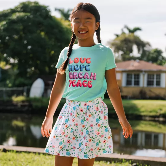 Girls Smocked Skort - primary