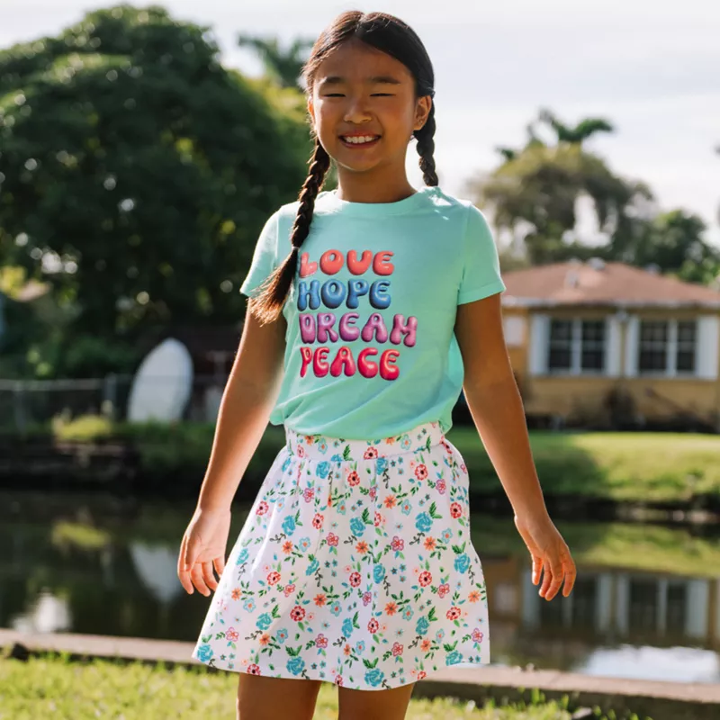 Girls Smocked Skort, alternative image