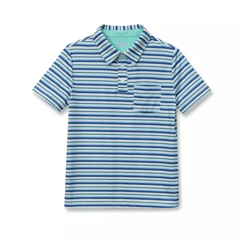 Boys Short Sleeve Adventure Performance Polo, alternative image