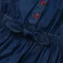 Girls Short Sleeve Lightweight Denim Dress, alternative image