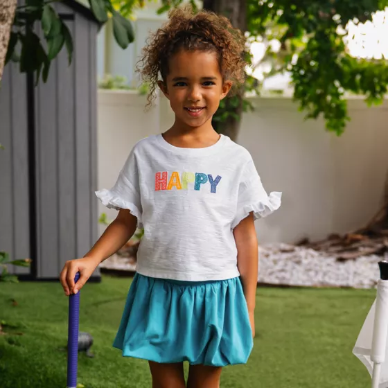 Girls Bubble Skort - primary