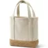 Medium Raffia Open Top Canvas Tote Bag, Back