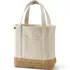 Medium Raffia Open Top Canvas Tote Bag, Front