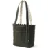 Medium Eyelet Canvas Long Handle Open Top Tote, Front