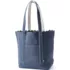 Large Eyelet Canvas Long Handle Open Top Tote, Front