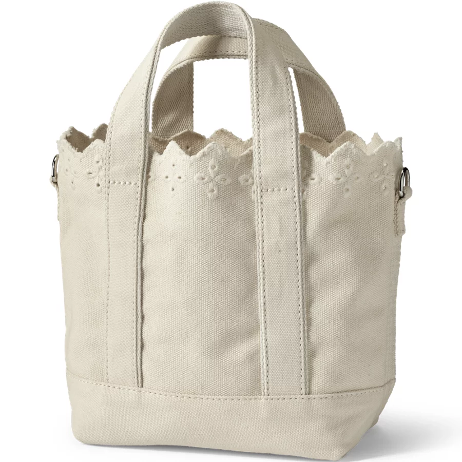 Small Eyelet Canvas Open Top Tote view 2