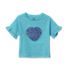 Girls Short Sleeve Ruffle Tee, alternative image