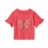 Girls Short Sleeve Ruffle Tee, alternative image