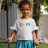Girls Short Sleeve Ruffle Tee, alternative image