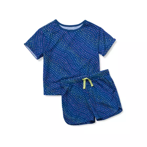 Girls Short Sleeve Tee and Shorts Pajama Set - primary