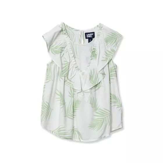 Girls Breezy V-neck Ruffle Top - primary