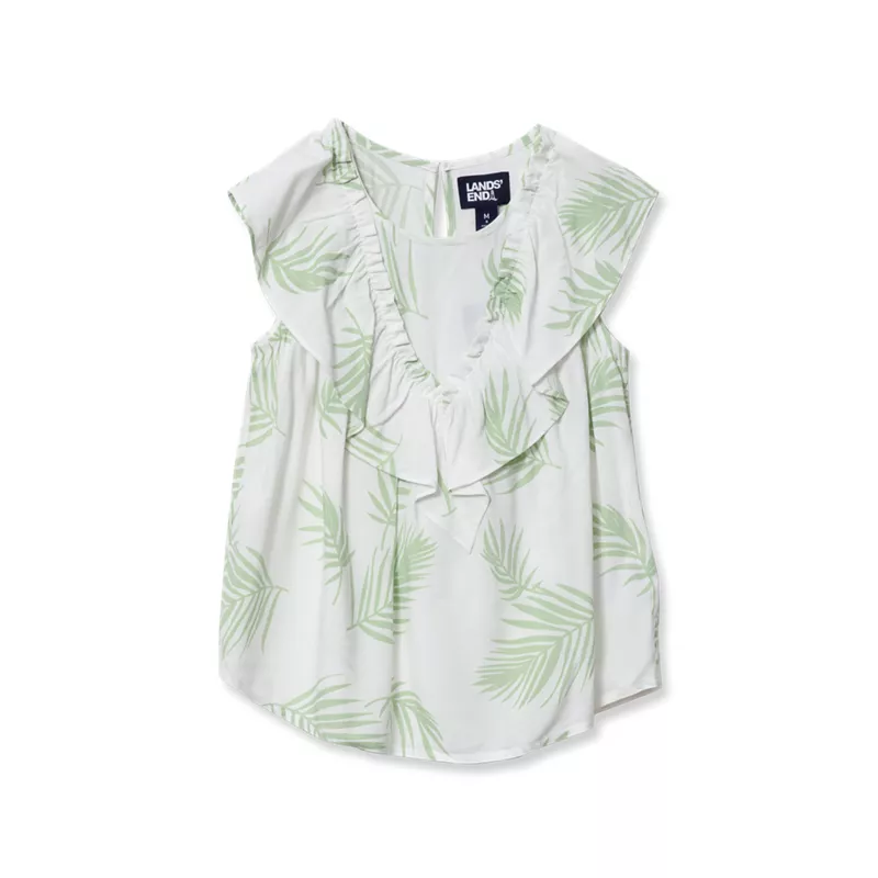 Girls Breezy V-neck Ruffle Top, alternative image