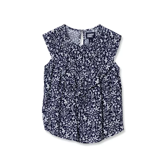 Girls Breezy V-neck Ruffle Top - primary