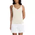 Women's Cotton Cable Vneck Tank Sweater, Front