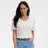 Women's Short Sleeve Linen Blend V-Neck Tee, alternative image