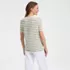 Women's Short Sleeve Linen Blend V-Neck Tee, Back