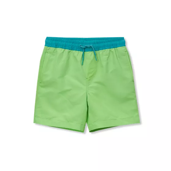 Boys Chlorine Resistant 5" Swim Trunks with Mesh Liner - primary