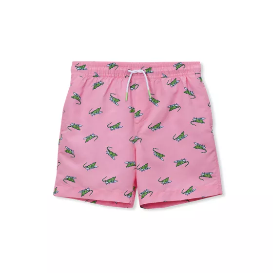 Boys Chlorine Resistant 5" Swim Trunks with Mesh Liner - primary